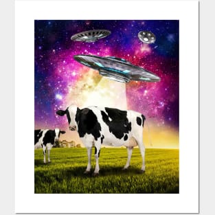 Cow UFO Abduction Posters and Art